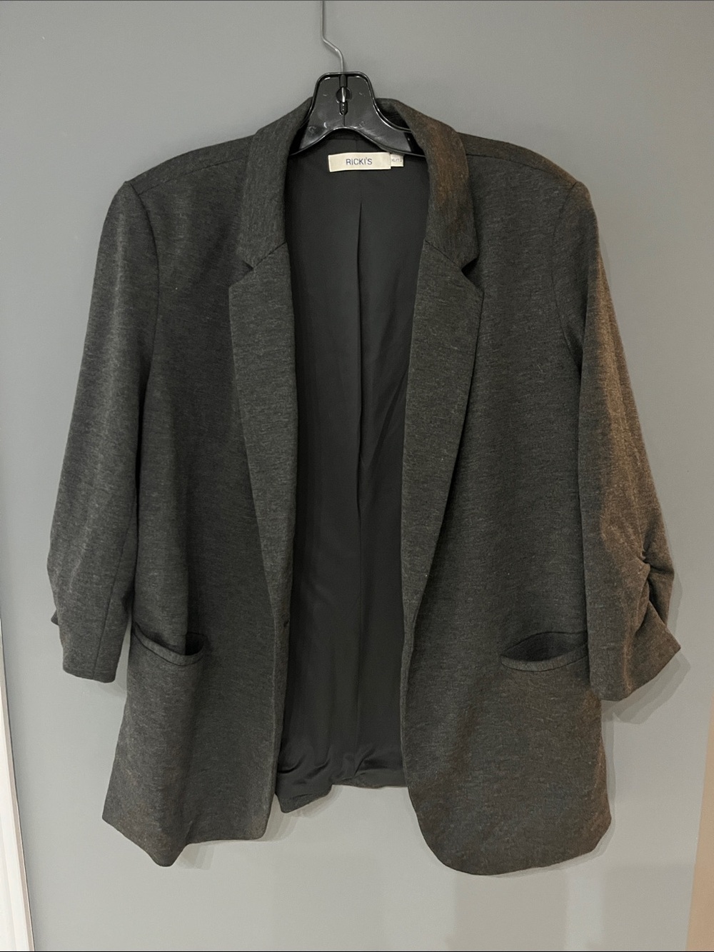 3/$30 RICKI'S Dark Charcoal boyfriend  Blazer